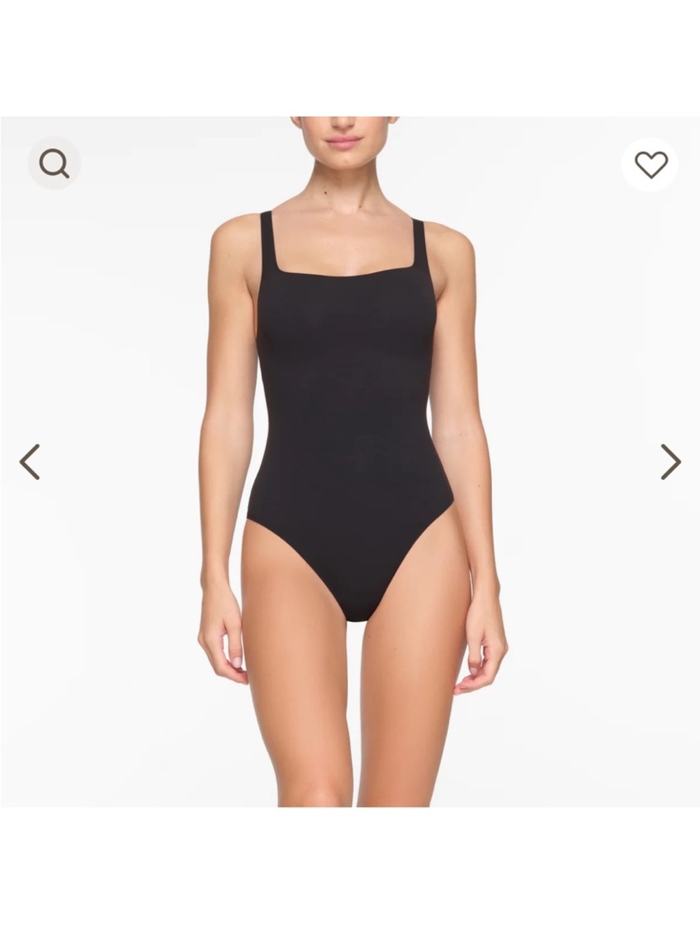 Skims NAKED SCOOP BRIEF BODYSUIT Color: Onyx NWT XXS
